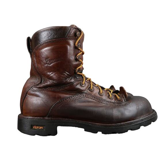 Danner Boots Mens 11 Quarry 8" Distressed Brown Leather Work Utility Safety Toe - Picture 1 of 16